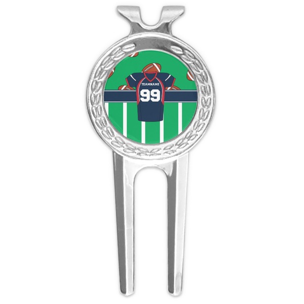 Custom Football Jersey Golf Divot Tool & Ball Marker (Personalized)