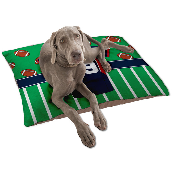 Custom Football Jersey Dog Bed - Large w/ Name and Number