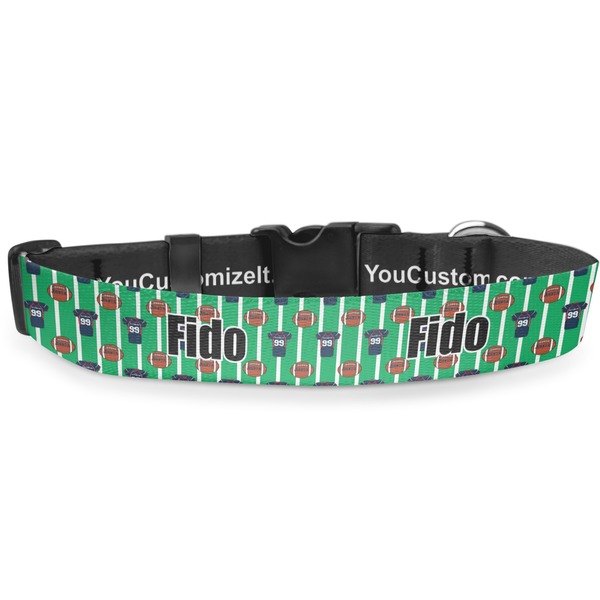 Custom Football Jersey Deluxe Dog Collar - Medium (11.5" to 17.5") (Personalized)