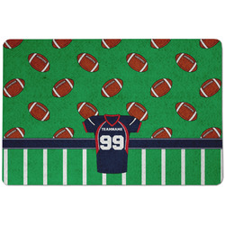 Football Jersey Dog Food Mat w/ Name and Number