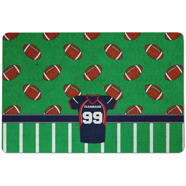 Custom Football Jersey Dog Food Mat w/ Name and Number