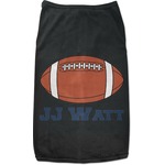 Football Jersey Black Pet Shirt - L (Personalized)