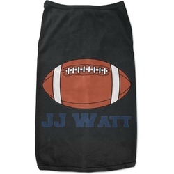 Football Jersey Black Pet Shirt - L (Personalized)
