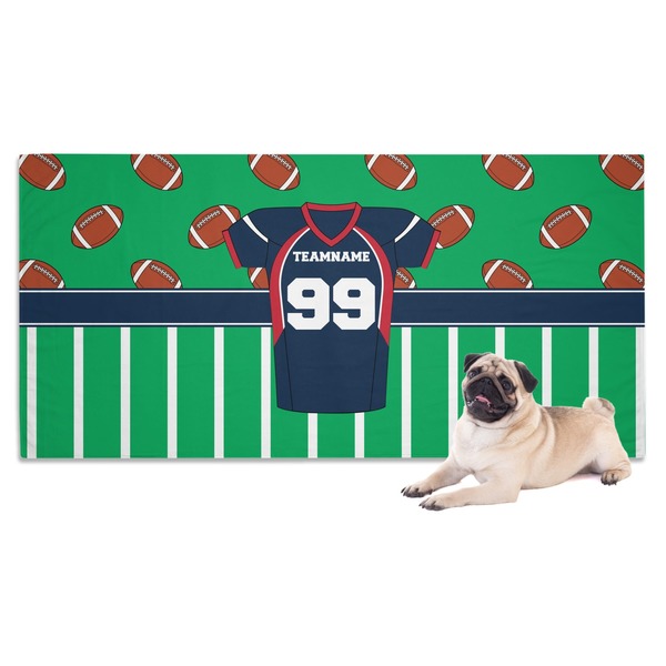 Custom Football Jersey Dog Towel (Personalized)