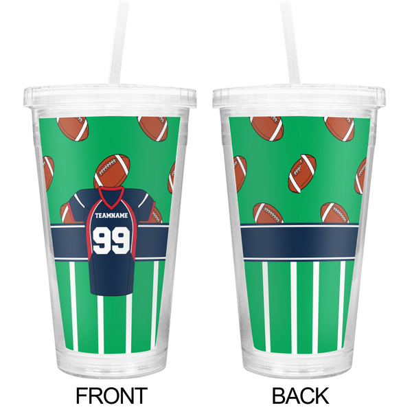 Football Jersey Double Wall Tumbler with Straw - Approval