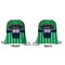 Football Jersey Drawstring Backpack Front & Back Small