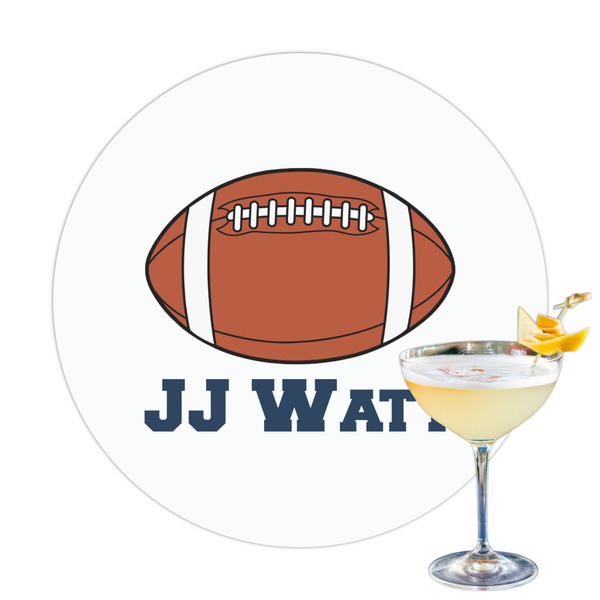 Custom Football Jersey Printed Drink Topper (Personalized)
