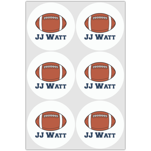 Football Jersey Drink Topper - XLarge - Set of 6
