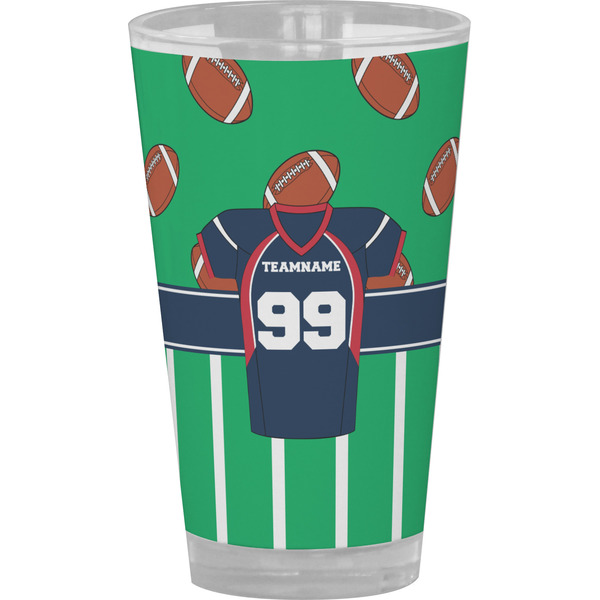 Custom Football Jersey Pint Glass - Full Color (Personalized)