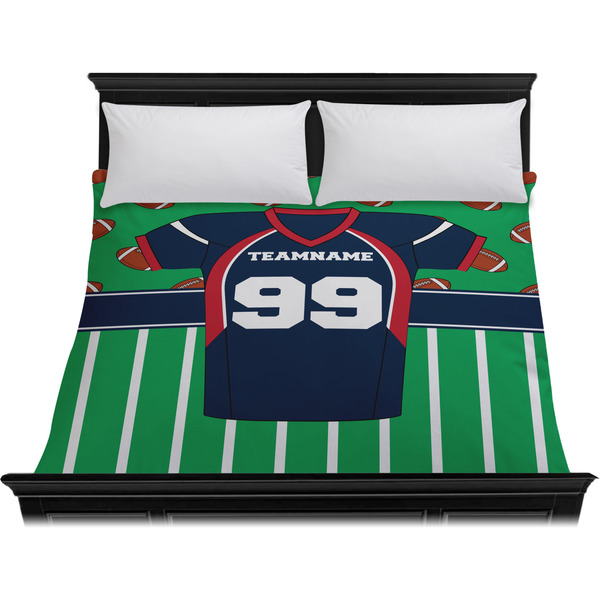 Football Jersey Duvet Cover - King - On Bed - No Prop