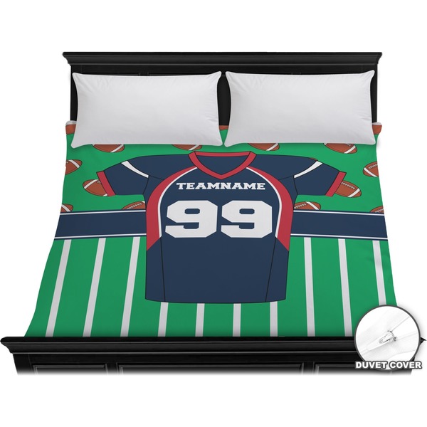 Custom Football Jersey Duvet Cover - King (Personalized)