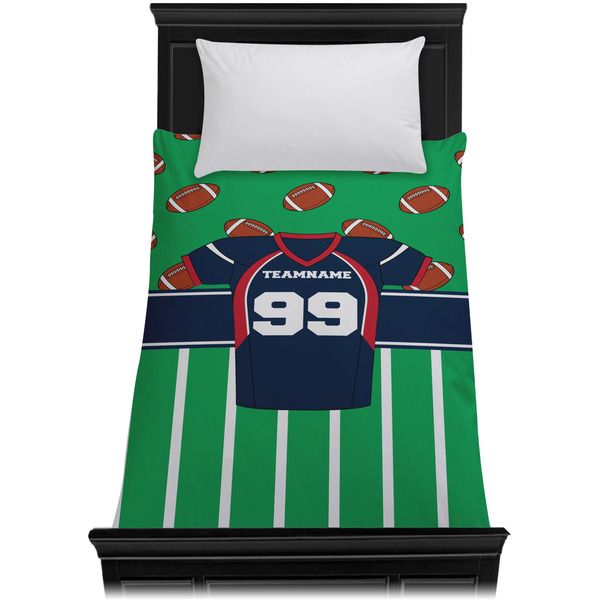 Football Jersey Duvet Cover - Twin - On Bed - No Prop