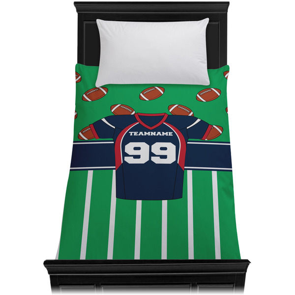 Football Jersey Duvet Cover - Twin XL - On Bed - No Prop