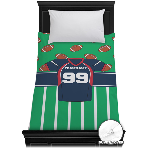 Custom Football Jersey Duvet Cover - Twin XL (Personalized)