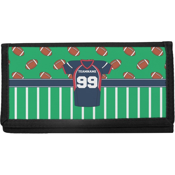 Custom Football Jersey Canvas Checkbook Cover (Personalized)
