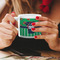 Football Jersey Espresso Cup - 6oz (Double Shot) LIFESTYLE (Woman hands cropped)