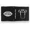 Football Jersey Leather Binder - 1" - Black- Back Spine Front View