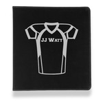 Football Jersey Leather Binder - 1" - Black (Personalized)