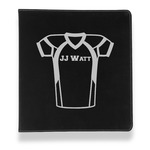 Football Jersey Leather Binder - 1" - Black (Personalized)
