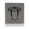Football Jersey Leather Binder - 1" - Grey - Front View