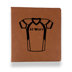 Football Jersey Leather Binder - 1" - Rawhide (Personalized)