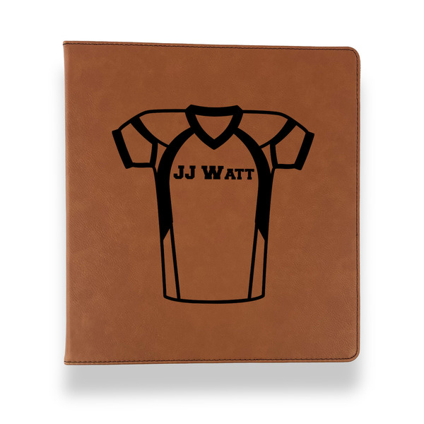 Custom Football Jersey Leather Binder - 1" - Rawhide (Personalized)