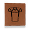 Football Jersey Leather Binder - 1" - Rawhide - Front View
