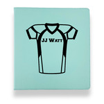 Football Jersey Leather Binder - 1" - Teal (Personalized)