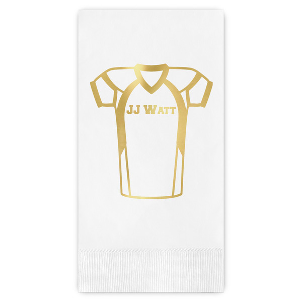 Custom Football Jersey Guest Napkins - Foil Stamped (Personalized)