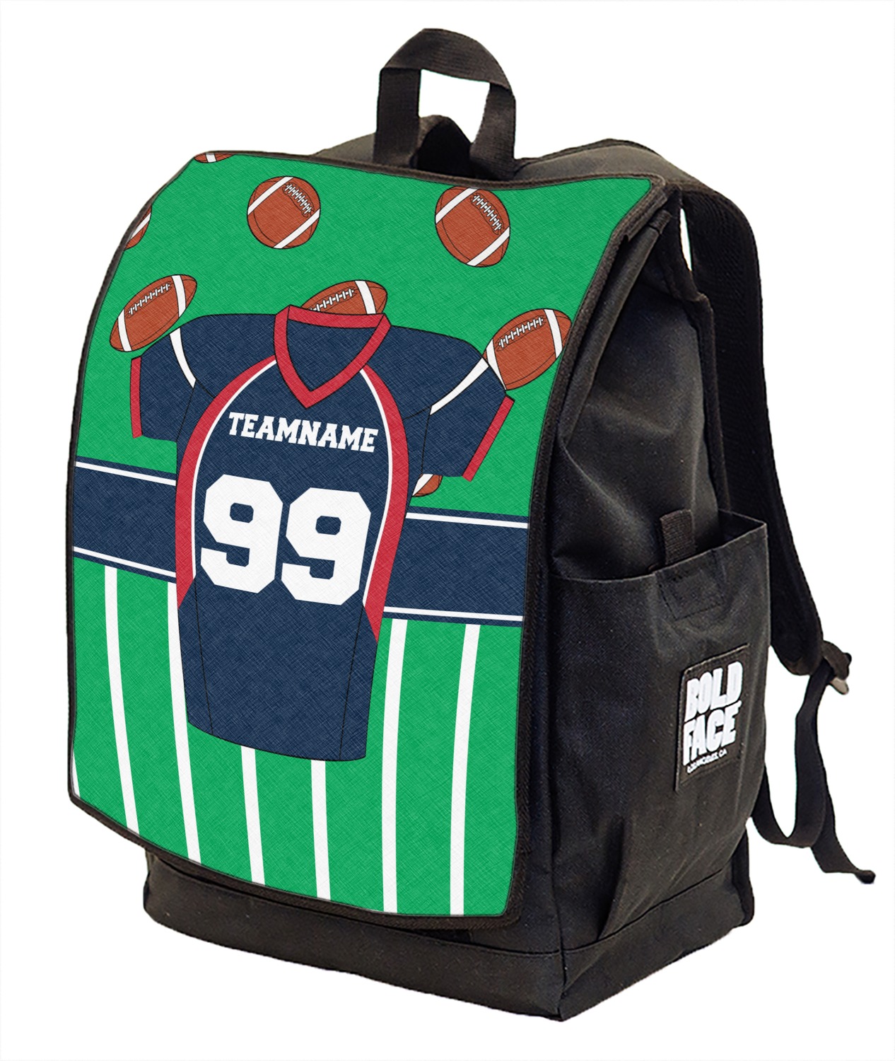 Football Jersey Backpack w/ Front Flap (Personalized) YouCustomizeIt