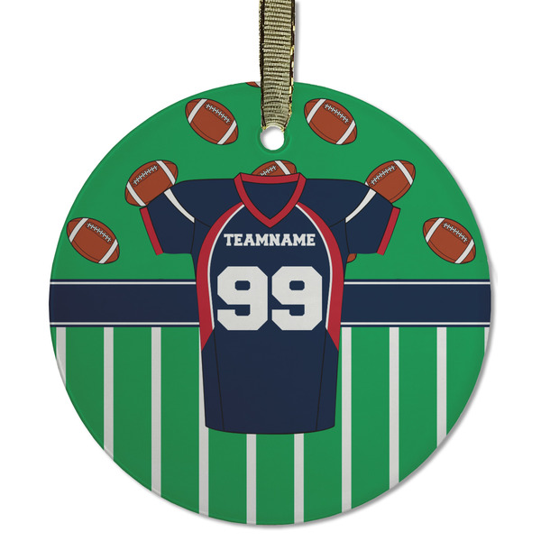 Football Jersey Frosted Glass Ornament - Round