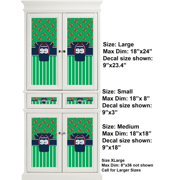 Football Jersey Full Cabinet (Show Sizes)