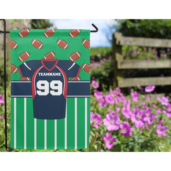Football Jersey Garden Flag - Outside In Flowers