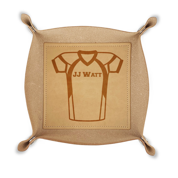 Custom Football Jersey Genuine Leather Dice Tray (Personalized)