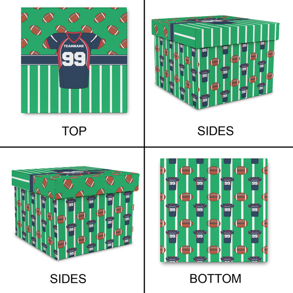 Football Jersey Gift Boxes with Lid - Canvas Wrapped - Large - Approval