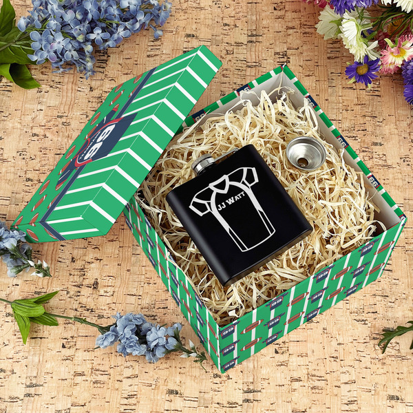 Football Jersey Gift Boxes with Lid - Canvas Wrapped - Large - In Context