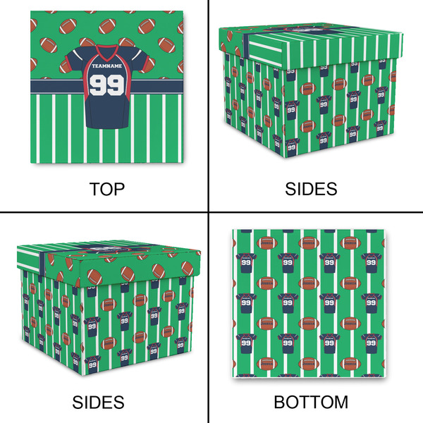 Football Jersey Gift Boxes with Lid - Canvas Wrapped - Medium - Approval