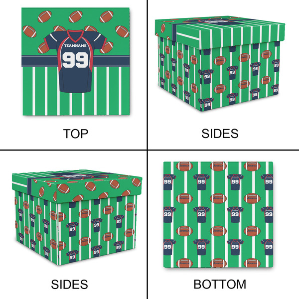 Football Jersey Gift Boxes with Lid - Canvas Wrapped - Small - Approval