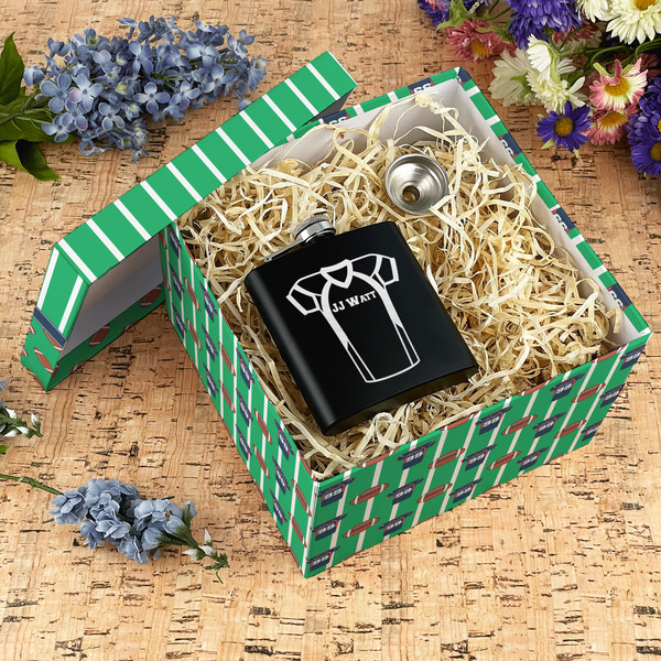 Football Jersey Gift Boxes with Lid - Canvas Wrapped - X-Large - In Context