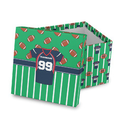 Football Jersey Gift Box with Lid - Canvas Wrapped (Personalized)