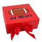 Football Jersey Gift Boxes with Magnetic Lid - Red - Front