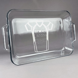 Football Jersey Glass Baking Dish with Truefit Lid - 13in x 9in (Personalized)
