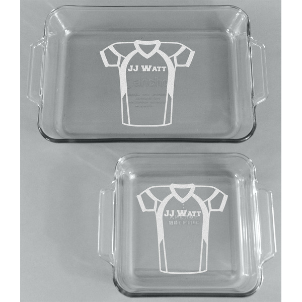 Football Jersey Glass Baking Dish Set - FRONT