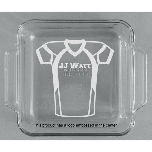 Football Jersey Glass Cake Dish - APPROVAL (8x8)