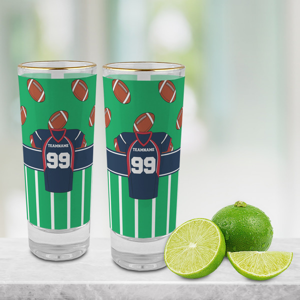 Football Jersey Glass Shot Glass - 2 oz - LIFESTYLE