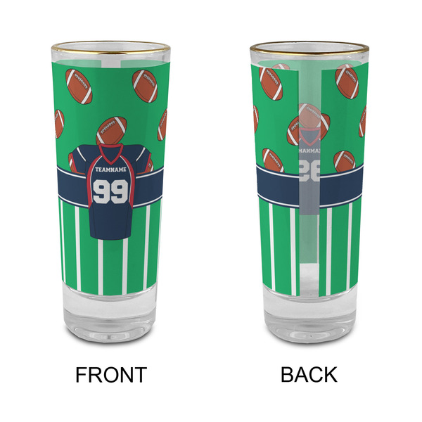 Football Jersey Glass Shot Glass - 2 oz - Single - APPROVAL