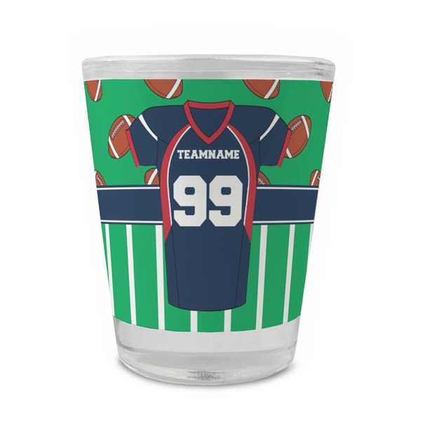 Custom Football Jersey Glass Shot Glass - 1.5 oz - Set of 4 (Personalized)