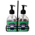 Football Jersey Glass Soap & Lotion Bottle Set (Personalized)