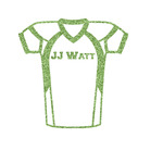 Football Jersey Glitter Iron On Transfer- Custom Sized (Personalized)
