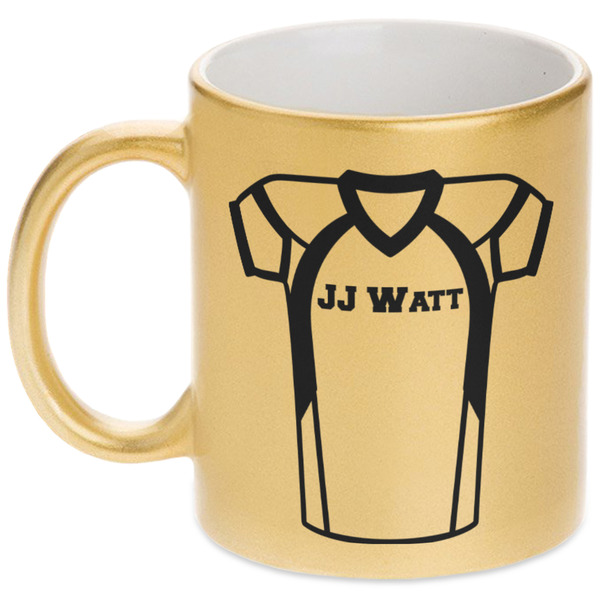 Custom Football Jersey Metallic Mug (Personalized)